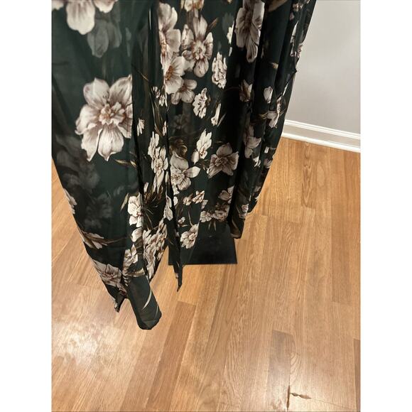 MiSC Elevated Basics Women Cap Long Sleeve V Neck Dress SM Belted Elastic Waist - Picture 3 of 14